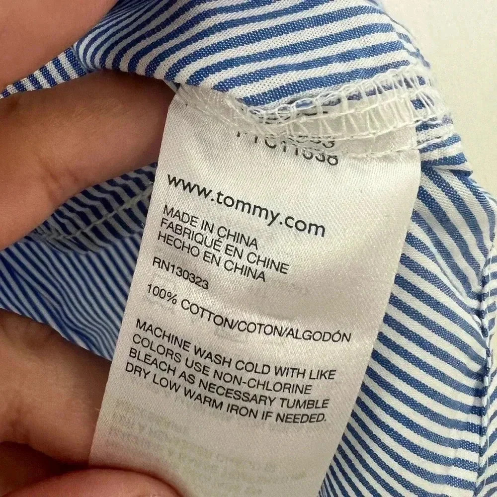 Tommy Hilfiger Blue White Dress Shirt Buttons Down Toddler (24 Months) - Picture 7 of 8